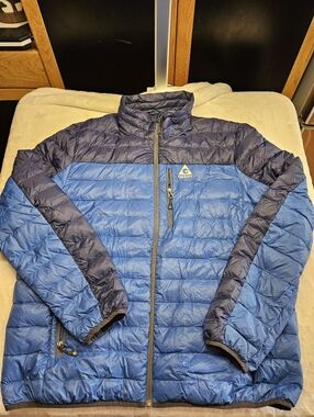 Gerry Jacket Mens XXL Two-Tone Blue Fillpower 650 Puffer